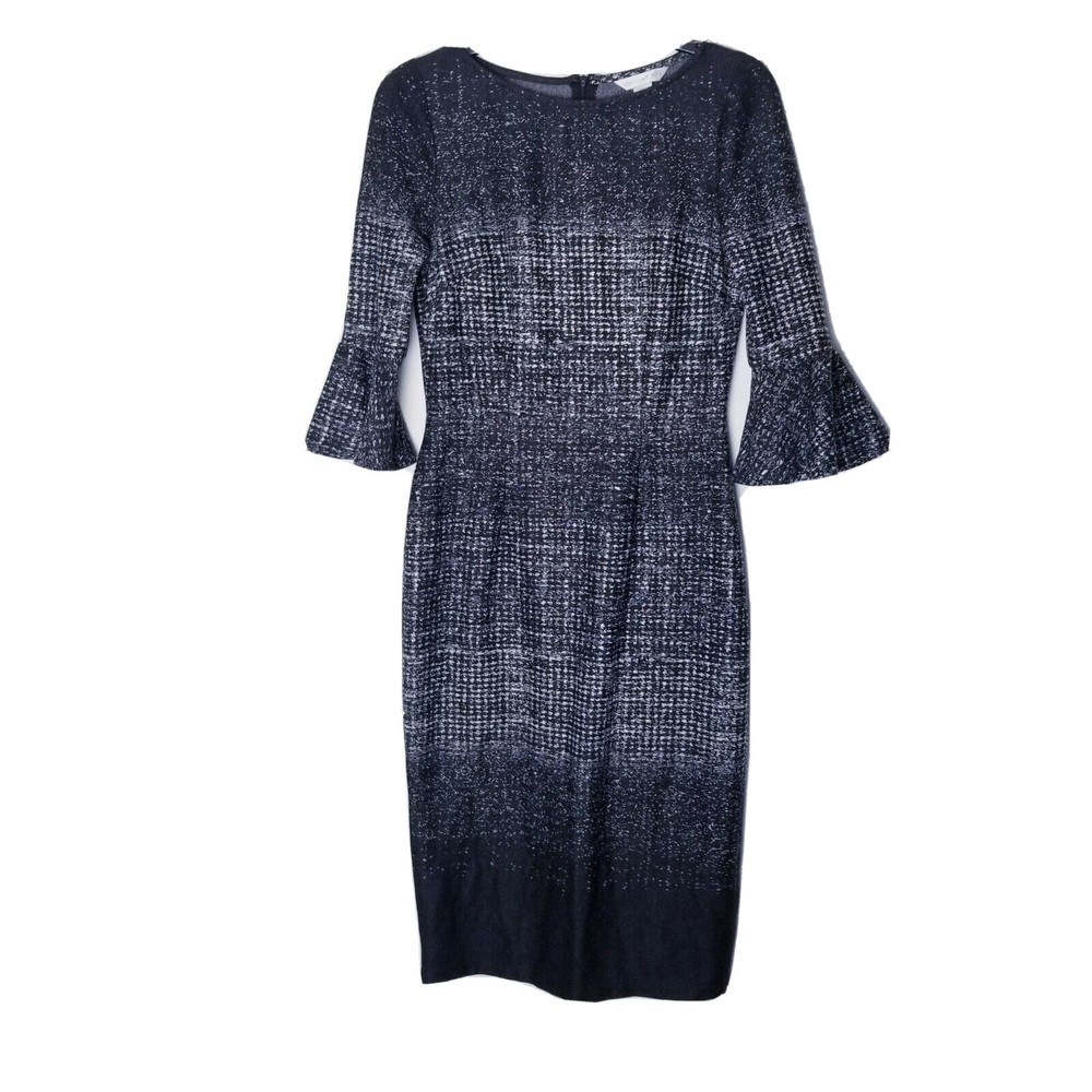 London Times Dress Women Size 4 Bell Sleeves